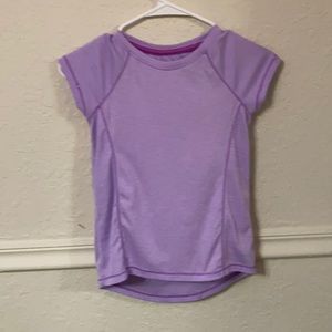 Purple exercise shirt